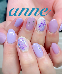 たらし込みネイル